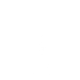 Mast signal icon in white
